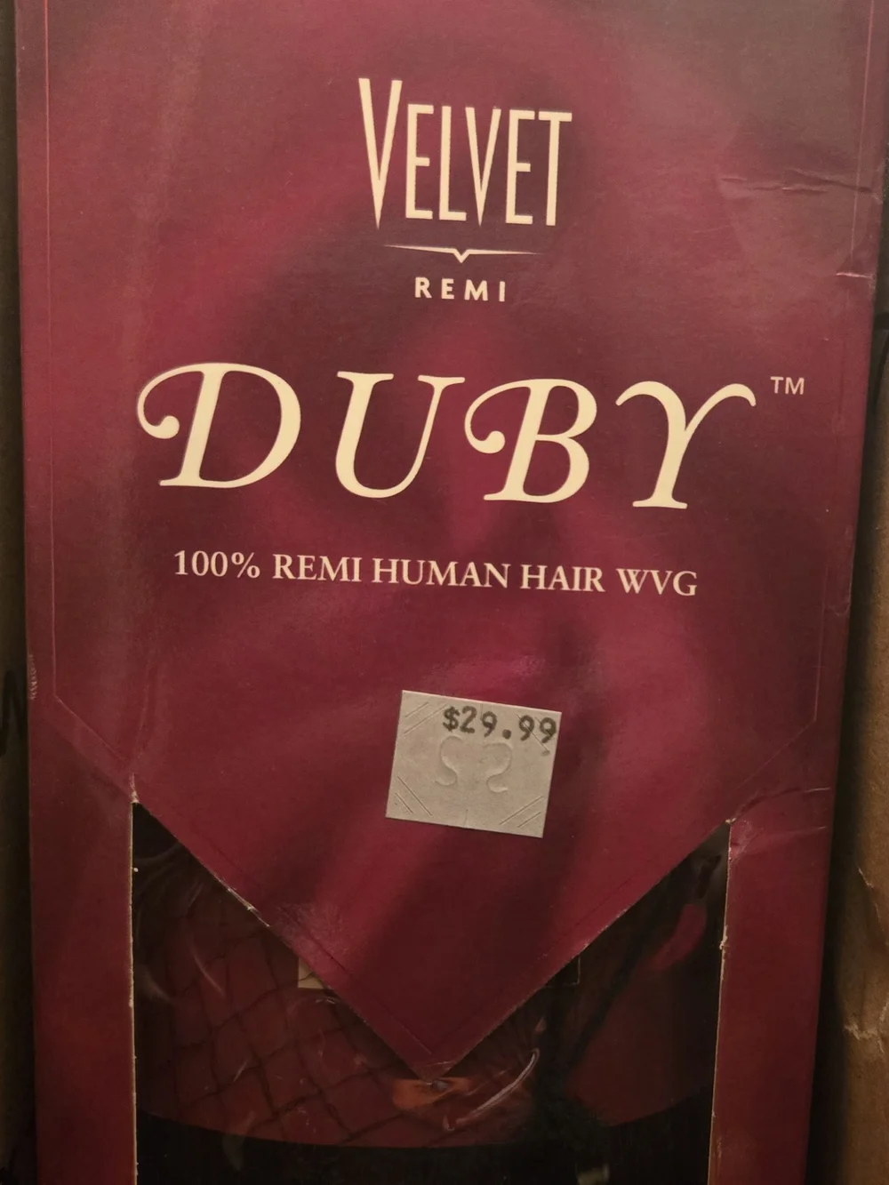 Velvet Duby Remi Human Hair Wig - Burgundy